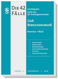 Die 42 wichtigsten Fälle - GoA /Bereicherungsrecht