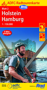 BVA ADFC Radtourenkarte Holstein Hamburg 1:150.000