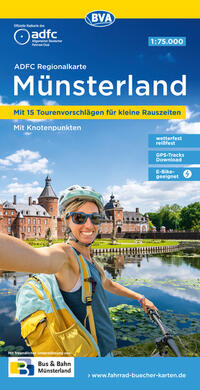 BVA ADFC Regionalkarte Münsterland, mit Knotenpunkten 1:75.000