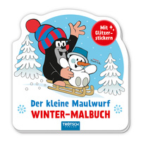 TRÖTSCH - Der kleine Maulwurf Mini-Malbuch mit Stickern Winter| Ab 3 Jahren