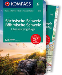 KOMPASS Wanderführer Sächsische Schweiz, Böhmische Schweiz, Elbsandsteingebirge, 60 Touren mit Extra-Tourenkarte