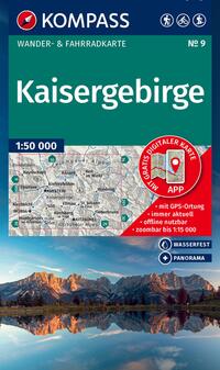KOMPASS Wanderkarte 9 Kaisergebirge 1:50.000