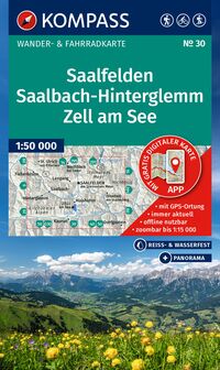 KOMPASS Wanderkarte 30 Saalfelden, Saalbach-Hinterglemm, Zell am See 1:50.000