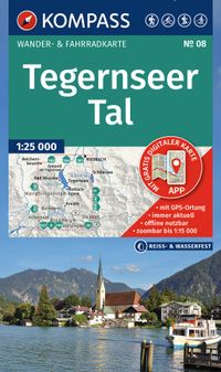 KOMPASS Wanderkarte 08 Tegernseer Tal 1:25.000