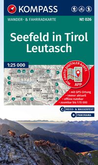 KOMPASS Wanderkarte 026 Seefeld in Tirol, Leutasch 1:25.000