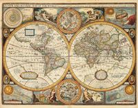 freytag & berndt Welt Antik, Karte von John Speed 1651, Poster 1:35 Mio.